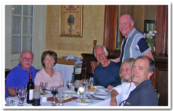 Ken and Charlene Burbeck, Barrie Smith, Walt Unger, Jan and George Tonner